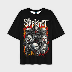 Футболка оверсайз мужская Slipknot метал-группа, цвет: 3D-принт