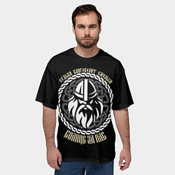 Футболка оверсайз мужская Судьба благоволит смелым - солнце за нас, цвет: 3D-принт — фото 2