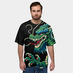 Футболка оверсайз мужская Japanese irezumi - dragon, цвет: 3D-принт — фото 2