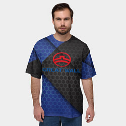 Футболка оверсайз мужская Great wall logo, цвет: 3D-принт — фото 2