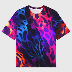 Футболка оверсайз мужская Камуфляж из ярких красок, цвет: 3D-принт