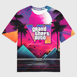Футболка оверсайз мужская GTA 80s style, цвет: 3D-принт