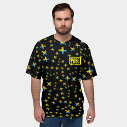 Футболка оверсайз мужская PUBG sticker games, цвет: 3D-принт — фото 2
