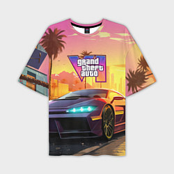 Футболка оверсайз мужская Auto GTA 6, цвет: 3D-принт