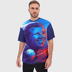 Футболка оверсайз мужская Улыбка Гагарина, цвет: 3D-принт — фото 2