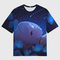 Футболка оверсайз мужская Фрирен, провожающая в последний путь, цвет: 3D-принт