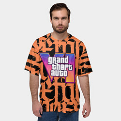 Футболка оверсайз мужская GTA 6 граффити, цвет: 3D-принт — фото 2