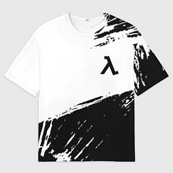 Футболка оверсайз мужская Half life black color, цвет: 3D-принт