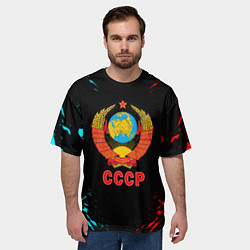 Футболка оверсайз мужская Моя страна СССР краски, цвет: 3D-принт — фото 2