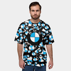 Футболка оверсайз мужская BMW sportlogo, цвет: 3D-принт — фото 2