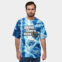 Футболка оверсайз мужская Gta 6 storm on vice city, цвет: 3D-принт — фото 2