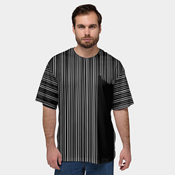 Футболка оверсайз мужская Visual zebra stripes, цвет: 3D-принт — фото 2