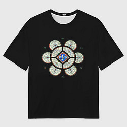 Футболка оверсайз мужская Готический витраж из Блуа, цвет: 3D-принт