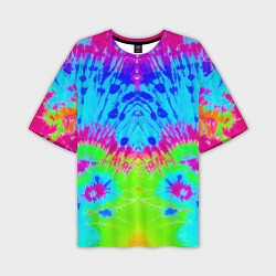 Мужская футболка оверсайз Tie-Dye abstraction