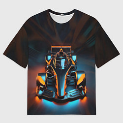 Футболка оверсайз мужская Футуристичный болид F1, цвет: 3D-принт