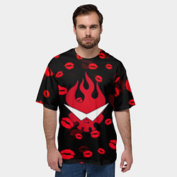 Футболка оверсайз мужская Гуррен-Лаганн love pattern, цвет: 3D-принт — фото 2