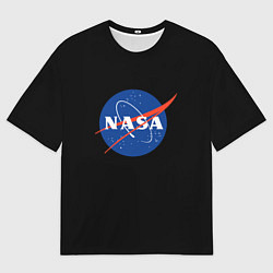Футболка оверсайз мужская NASA logo space, цвет: 3D-принт
