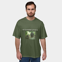 Футболка оверсайз мужская Us in another universe, цвет: 3D-принт — фото 2