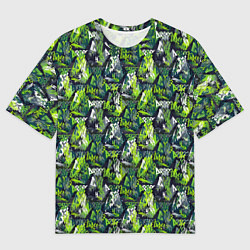 Футболка оверсайз мужская Scribbled inscriptions, цвет: 3D-принт