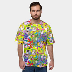 Футболка оверсайз мужская Hip Hop Graffiti, цвет: 3D-принт — фото 2