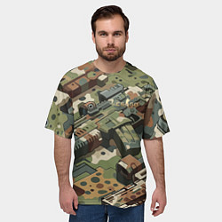 Футболка оверсайз мужская Контр Страйк - милитари стиль, цвет: 3D-принт — фото 2
