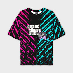 Футболка оверсайз мужская GTA6 vice city game, цвет: 3D-принт