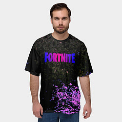 Футболка оверсайз мужская Fortnite неоновый краски, цвет: 3D-принт — фото 2