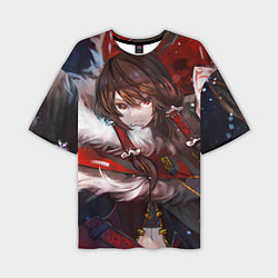 Футболка оверсайз мужская Touhou Project Рейму Winter, цвет: 3D-принт