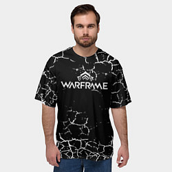 Футболка оверсайз мужская Warframe трещины краски, цвет: 3D-принт — фото 2