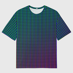 Футболка оверсайз мужская Неоновые светящиеся полосы, цвет: 3D-принт