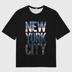 Футболка оверсайз мужская New York City - USA, цвет: 3D-принт