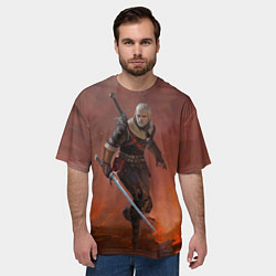 Футболка оверсайз мужская Ведьмак цветная игра, цвет: 3D-принт — фото 2