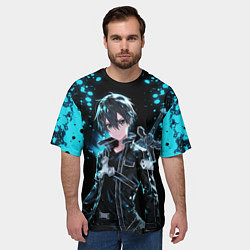 Футболка оверсайз мужская Kirito - Мастера меча онлайн, цвет: 3D-принт — фото 2