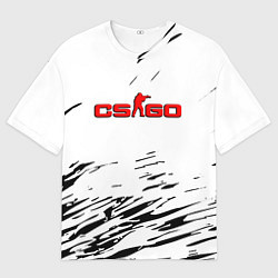 Футболка оверсайз мужская Counter strike краски, цвет: 3D-принт