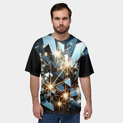 Футболка оверсайз мужская Текстура с осколками, цвет: 3D-принт — фото 2