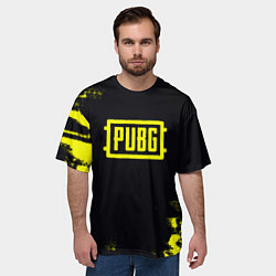 Футболка оверсайз мужская Pubg краски абстракция, цвет: 3D-принт — фото 2