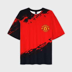 Футболка оверсайз мужская Manchester United colors sport, цвет: 3D-принт