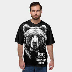 Футболка оверсайз мужская Do not wake up the Russian bear, цвет: 3D-принт — фото 2