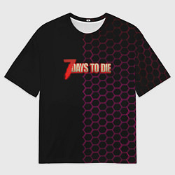 Футболка оверсайз мужская 7 days to die зомби шутер, цвет: 3D-принт