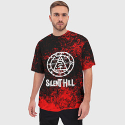 Футболка оверсайз мужская Silent hill лого blood, цвет: 3D-принт — фото 2