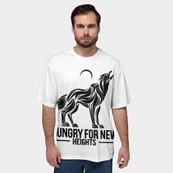 Футболка оверсайз мужская Жаждущий новых высот, цвет: 3D-принт — фото 2