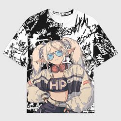 Футболка оверсайз мужская Фрирен граффити, цвет: 3D-принт