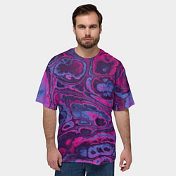 Футболка оверсайз мужская Абстрактный разноцветный узор, цвет: 3D-принт — фото 2