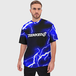 Футболка оверсайз мужская Tekken молнии, цвет: 3D-принт — фото 2