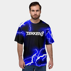 Футболка оверсайз мужская Tekken молнии, цвет: 3D-принт — фото 2