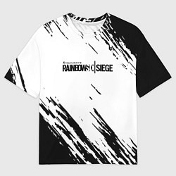 Футболка оверсайз мужская Rainbow six краски штрихи, цвет: 3D-принт