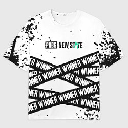 Футболка оверсайз мужская Pubg текстура полосы, цвет: 3D-принт