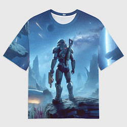 Футболка оверсайз мужская Mass Effect - ai art, цвет: 3D-принт