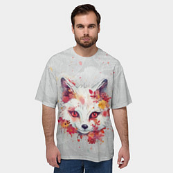 Футболка оверсайз мужская Красноглазый лис, цвет: 3D-принт — фото 2