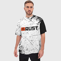 Футболка оверсайз мужская RUST брызги красок, цвет: 3D-принт — фото 2